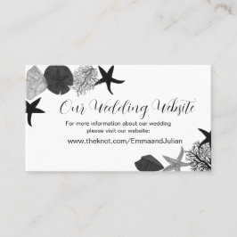 Schwarzweißmuschel lässig visitenkarte