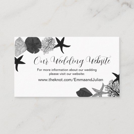 Schwarzweißmuschel lässig visitenkarte (Vorderseite)