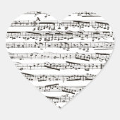 Schwarzweißmusik Herz-Aufkleber (Vorderseite)