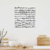 Schwarzweißmusik Poster (Küche)