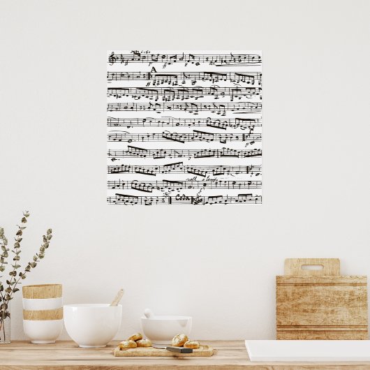 Schwarzweißmusik Poster (Küche)