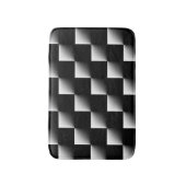 Schwarzweißmuster Badematte (Vorderseite Vertikal)