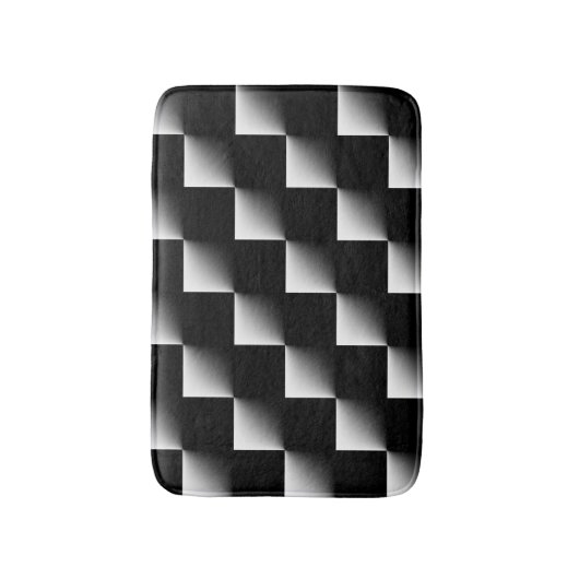 Schwarzweißmuster Badematte (Vorderseite Vertikal)