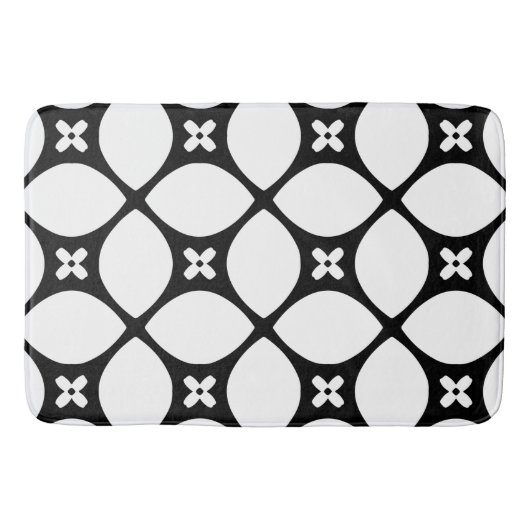 Schwarzweißmuster Badematte (Vorderseite)