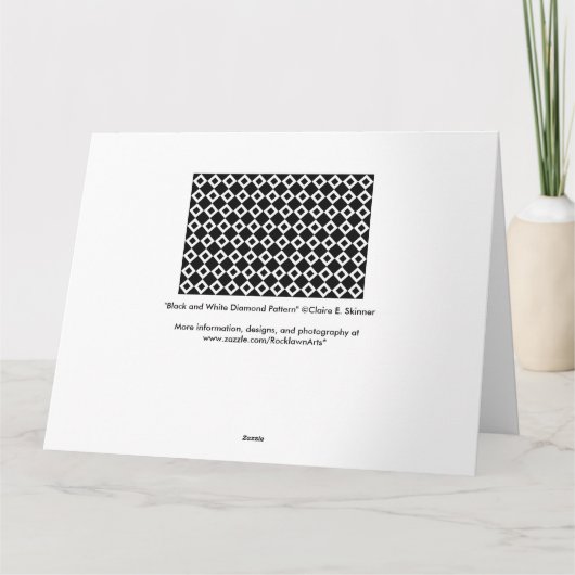 Schwarzweißmuster Dankeskarte (Rückseite)