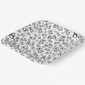 Schwarzweißmuster des 85. Party Pappteller (Gewinkelt)