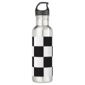Schwarzweißmuster Edelstahlflasche (Vorderseite)