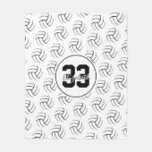 Schwarzweißmuster Fleecedecke (Vorderseite)