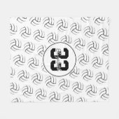 Schwarzweißmuster Fleecedecke (Vorderseite (Horizontal))