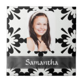 Schwarzweißmuster Fliese (Vorderseite)