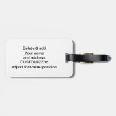 Schwarzweißmuster Gepäckanhänger (Rückseite horizontal)