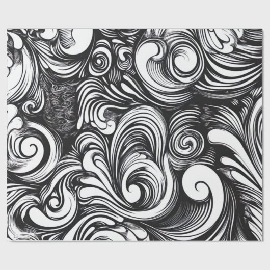 Schwarzweißmuster Geschenkpapier (Flach)