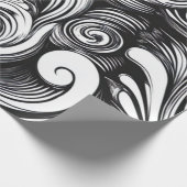 Schwarzweißmuster Geschenkpapier (Ecke)