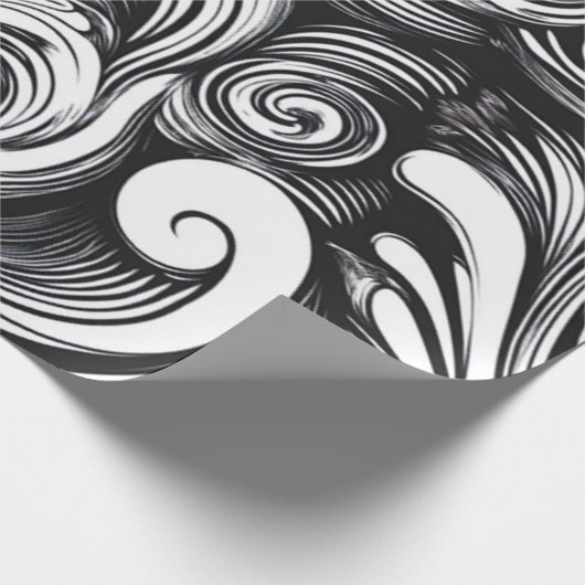 Schwarzweißmuster Geschenkpapier (Ecke)