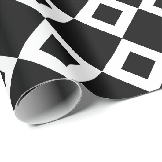 Schwarzweißmuster Geschenkpapier (Rolleneckpunkt)