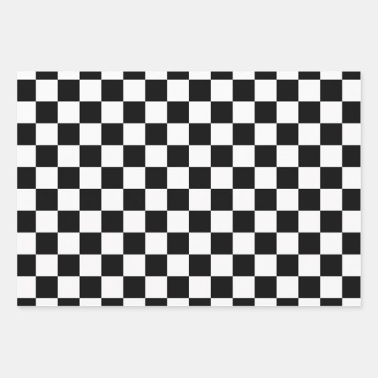 Schwarzweißmuster Geschenkpapier Set (Vorderseite)