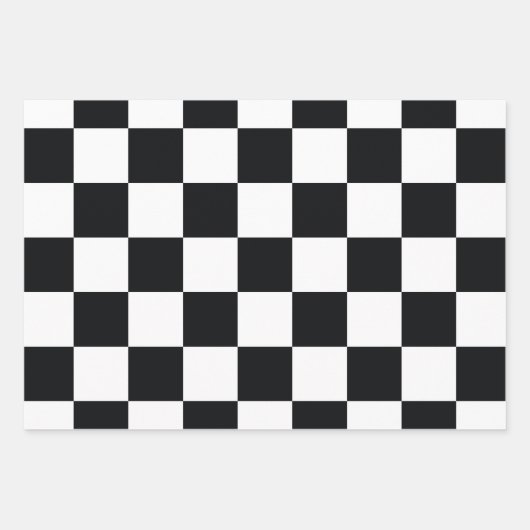 Schwarzweißmuster Geschenkpapier Set (Vorderseite 3)