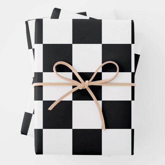 Schwarzweißmuster Geschenkpapier Set (Beispiel)