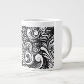 Schwarzweißmuster Jumbo-Tasse (Vorderseite Rechts)