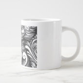 Schwarzweißmuster Jumbo-Tasse (Rechts)