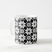 Schwarzweißmuster Kaffeetasse (Vorderseite Links)