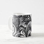 Schwarzweißmuster Kaffeetasse (Vorderseite Links)