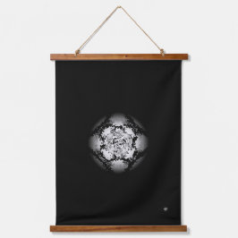 Schwarzweißmuster (Kugel) Wandteppich Mit Holzrahmen