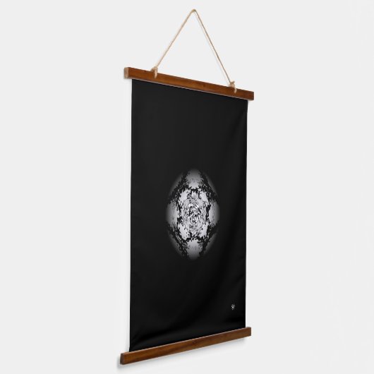 Schwarzweißmuster (Kugel) Wandteppich Mit Holzrahmen (Gewinkelt)