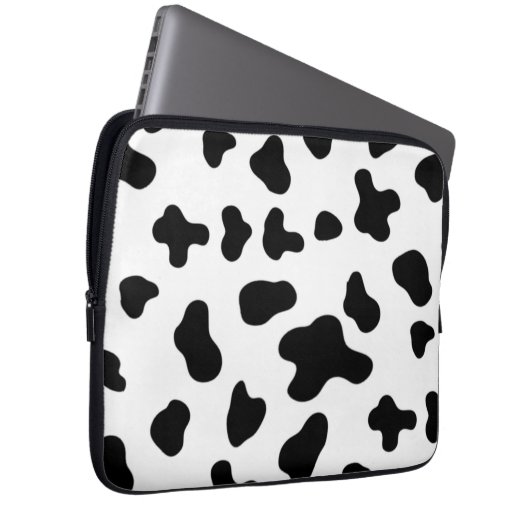 Schwarzweißmuster Laptopschutzhülle (Vorne Rechts)