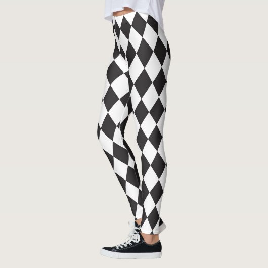 Schwarzweißmuster Leggings (Links)