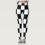 Schwarzweißmuster Leggings<br><div class="desc">Leggings mit schwarzem und weißem Schachbrett</div>
