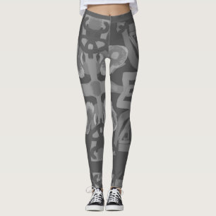 Schwarzweißmuster Leggings