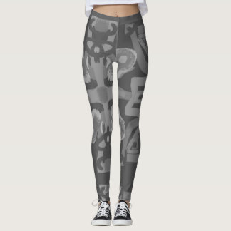 Schwarzweißmuster Leggings