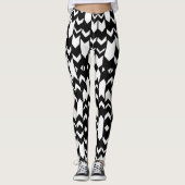 Schwarzweißmuster-Leggings Leggings (Vorderseite)