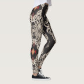 Schwarzweißmuster-Leggings Leggings (Rechts)