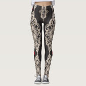 Schwarzweißmuster-Leggings Leggings (Vorderseite)