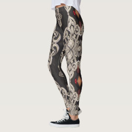 Schwarzweißmuster-Leggings Leggings