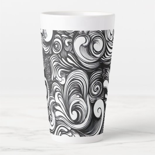 Schwarzweißmuster Milchtasse (Vorderseite)