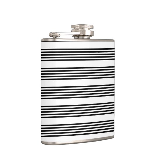 Schwarzweißmuster mit fünf Streifen Flachmann (Rechts)