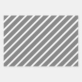 Schwarzweißmuster mit fünf Streifen Geschenkpapier Set (Vorderseite 2)