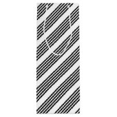 Schwarzweißmuster mit fünf Streifen Geschenktüte Für Weinflaschen (Rückseite)