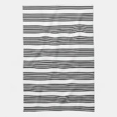 Schwarzweißmuster mit fünf Streifen Geschirrtuch (Vertikal)