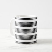 Schwarzweißmuster mit fünf Streifen Kaffeetasse (Vorderseite Links)