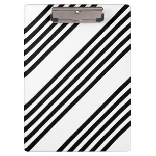 Schwarzweißmuster mit fünf Streifen Klemmbrett