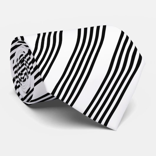 Schwarzweißmuster mit fünf Streifen Krawatte (Gerollt)