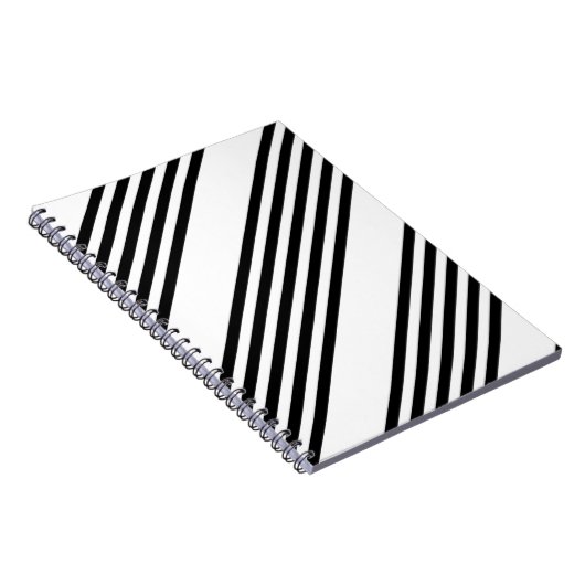Schwarzweißmuster mit fünf Streifen Notizblock (Rechte Seite)