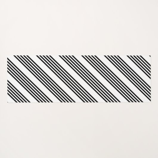 Schwarzweißmuster mit fünf Streifen Yogamatte (Rückseite (Horizontal))