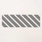 Schwarzweißmuster mit fünf Streifen Yogamatte (Vorderseite (Horizontal))