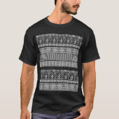 Schwarzweißmuster mit Spitze und Patchworkelemente T-Shirt (Vorderseite)