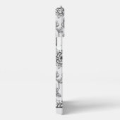 Schwarzweißmuster, nahtlos, floralfarbig, personal iPhone hülle (Rechte Seite)